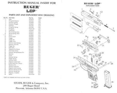 ruger lcp exploded diagram